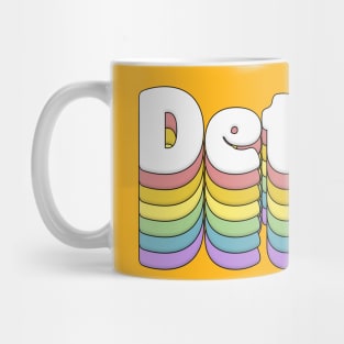 Detroit, Michigan // Retro Typography Design Mug